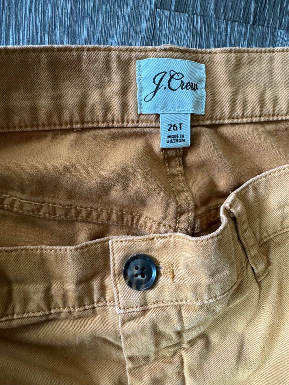 J.Crew Women’s Wide Leg Chino Pants Camel Tan Stretch 26 Tall - Picture 4 of 9